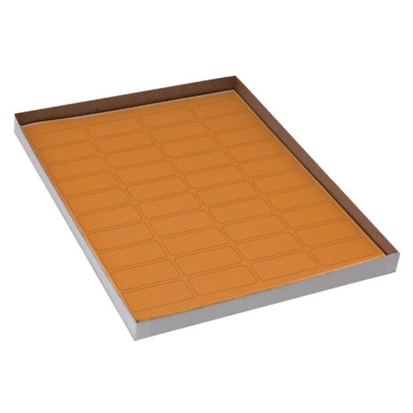 Patient Charge Laser Sheet - 40 labels/sheet 13/16" x 1-9/10" Orange